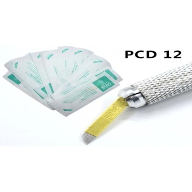 15 Adet 14 U Pin Pcd Kalıcı Makyaj Microblading Iğnesi