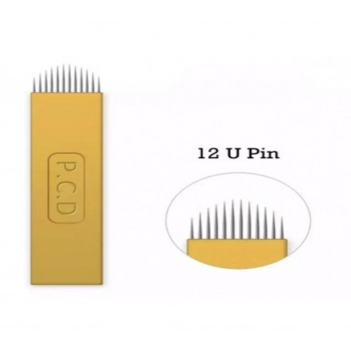 12 Pin U Altın Sarı Pcd Microblading Iğnesi