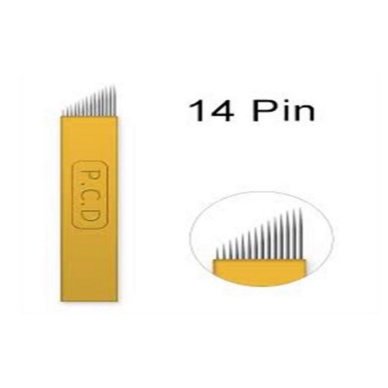 14 Pin Altın Sarı Pcd Microblading Iğnesi