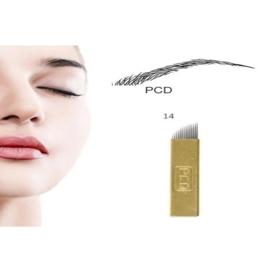 14 Pin Altın Sarı Pcd Microblading Iğnesi