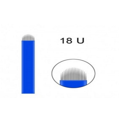 18 Pin U Mavi Microblading Iğnesi