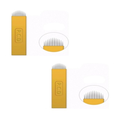 12 Pin U Altın Sarı Pcd Microblading Iğnesi 2li Set