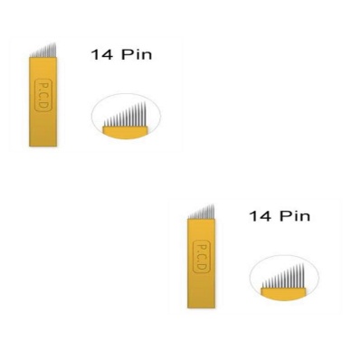 14 Pin Altın Sarı Pcd Microblading Iğnesi 2li Set