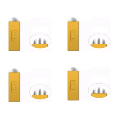 12 Pin U Altın Sarı Pcd Microblading Iğnesi 4lü Set