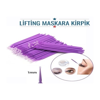 600 Adet Lifting Maskara Kirpik Micro Stick Fırça