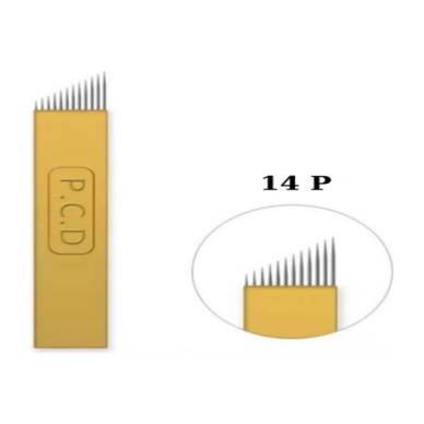 Kalıcı Makyaj Dövme Microblading Iğnesi 14 Pin U
