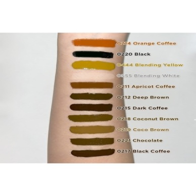214-orange Coffee- Blue Edit- Karışım Boyası -kalıcı Makyaj Pigmenti 15 ml