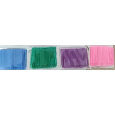 100 Adet Pembe Ipek Kirpik Microblading Kalıcı Makyaj Için Microbrush Fırçası 100 Adet Pembe