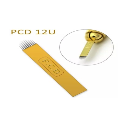 5 Adet 12 Pin U Sarı P.c.d Kalıcı Makyaj Dövme Microblading Iğnesi