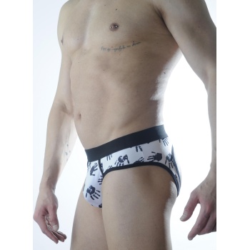 Erkek Fantezi El Desenli Jockstrap