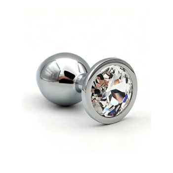 Paslanmaz Çelik Anal Plug Tıkaç Beyaz Taşlı