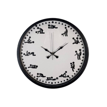 Censan Kamasutra Temalı (Pozizyonlu) Duvar Saati Siyah