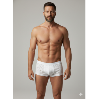 Erkek Beyaz File Boxer