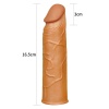 Censan Add 1&quot; Pleasure X Tender Penis Sleeve Brown