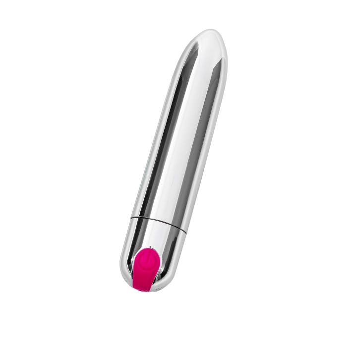 A-Toys by TOYFA Liting 10 Modlu Titreşimli Mermi Vibratör – ABS Plastik, Gümüş, 9,5 cm