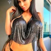 Parlak Siyah Crop & Bluz Kolsuz Kayık Yaka Zırh Büstiyer