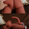 L-Join Gerçekçi 5.5 Kg Brown (Melez) Yarım Vücut Trans Vajina Mastürbatör Dildo