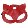 Censan Deri Kedi Kız Maskesi Kırmızı