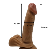 Gerçekçi Testisli Melez Dildo 18 cm
