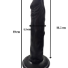 Gerçekçi Testissiz Siyah Dildo 21 cm