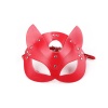 Deri Fantezi Maskesi Kırmızı