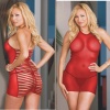 Bacio Büyük Beden Kırmızı Fantazi Seksi Tül Babydoll  BC3223