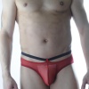 Erkek Kırmızı Tül Fantezi Slip İç Çamaşırı