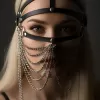 Zincirli Deri Seksi Maske - APFT465