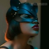 Deri Kedi Maskesi - Deri Maske - Seksi Maske - APFT558