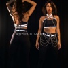 Karanlıkta Yansıyan Reflektörlü Zincirli Harness Takım, Dancewear, Partywear - APFT1365