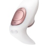 Satisfyer Pro 4 Couples Çiftler İçin Vakum Dalgalı Vibratör, silikon, beyaz, 19,5 cm