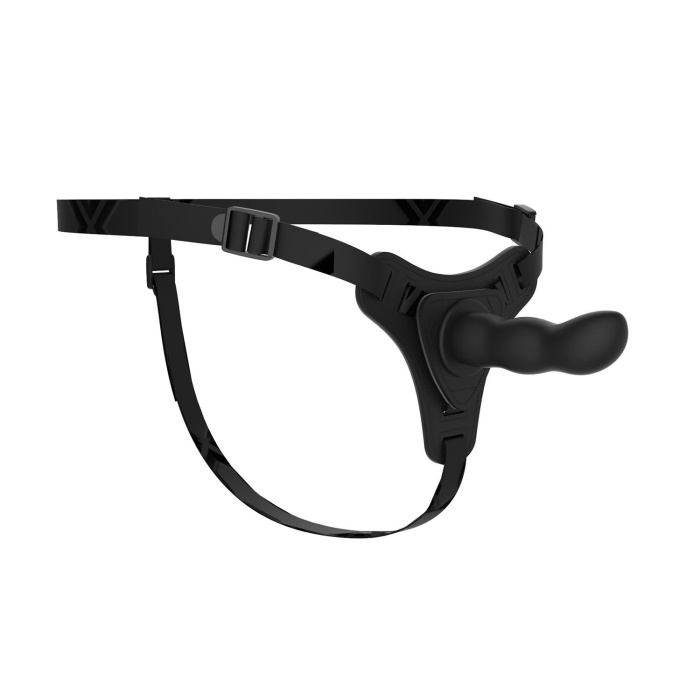 Belden Bağlamalı Modern Dildo Siyah 12,5 cm