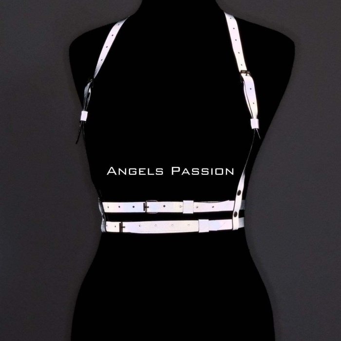 Karanlıkta Yansıyan - Reflektörlü Göğüs Harness, Parti Harness, Elbise Aksesuar - APFT205