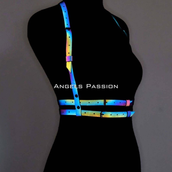Renkli Reflektörlü Göğüs Harness, Karanlıkta Parlayan Göğüs Harness - APFT205