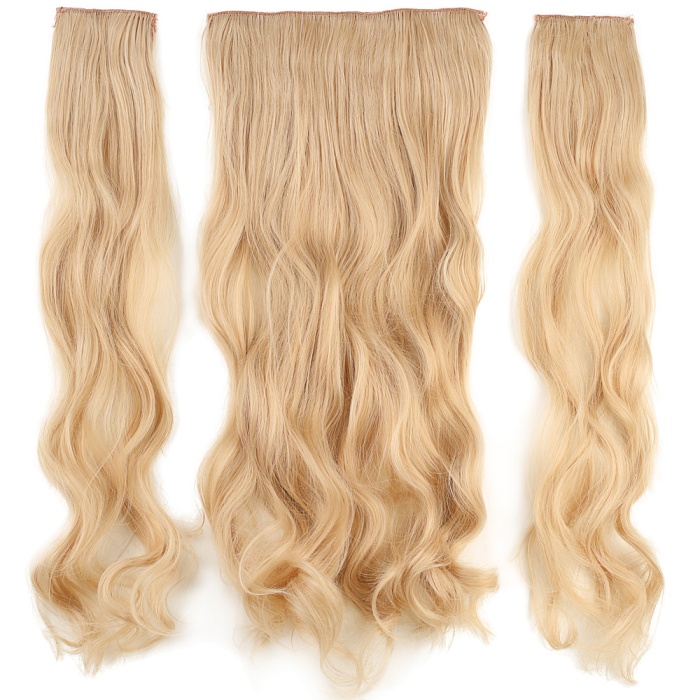 Fiber Sentetik Dalgalı Yarım Ay + 2 Yan Çıt Çıt - Balköpüğü Beyaz Platin Röfleli