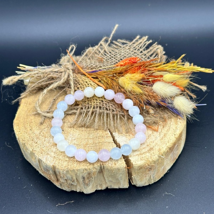 Morganit Taşı Bileklik – Aşkın Işıltısı, Tenin Zarafeti