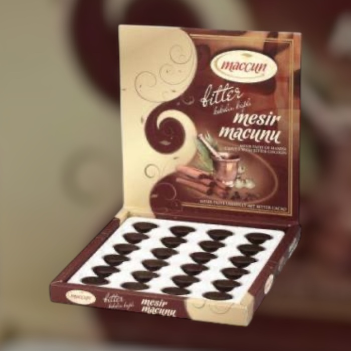 Bitter Çikolatalı Mesir Macunlu Çikolata – Tutkunuzu Ateşleyin!