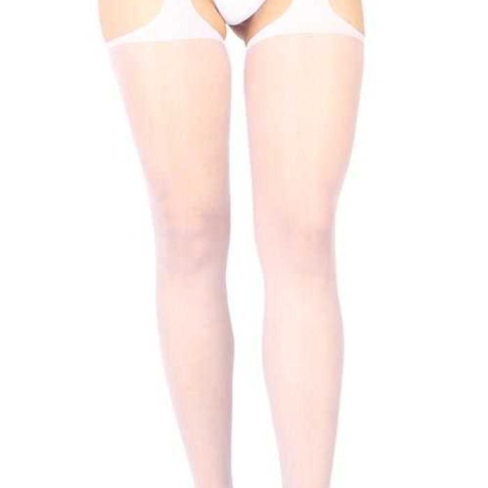 Beyaz Özel Bölgesi Açık Fantazi Külotlu Çorap TM1054