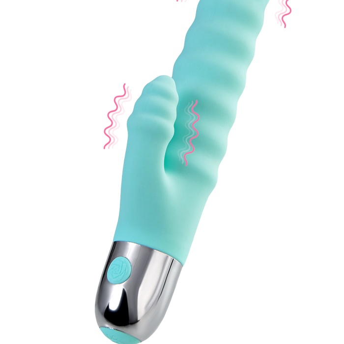 Flovetta by Toyfa Flax Klitoral Stimülasyonlu  Vibratörü, silikon, cam göbeği, 17,5 cm