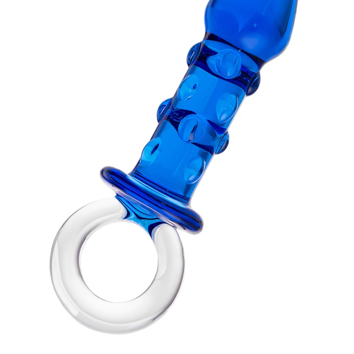 Sexus Glass anal kılıfı, cam, mavi, 16 cm, Ø 3,5 cm