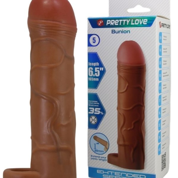 Censan Bunion Gerçek Hissiyatlı Uzatıcı Penis Kılıfı Brown