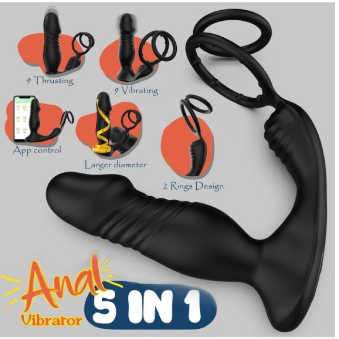 Censan 5in1 Telefon Kontrollü Titreşimli İleri Geri Vibratör