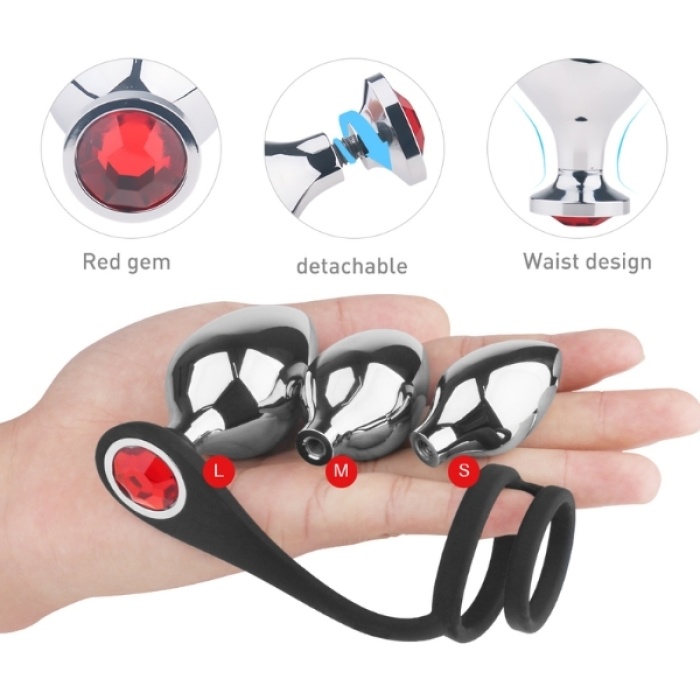 S-Hande Metal Anal Plug Seti ve Penis Halkası