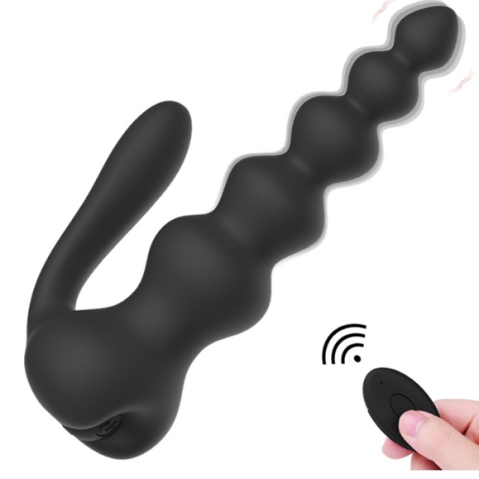 Censan Neue 10 Fonksiyonlu Titreşimli Anal Boncuklu Plug – Kablosuz Kumandalı