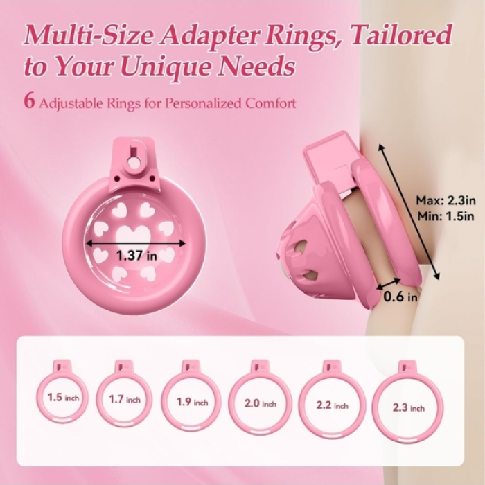 Censan Yumuşak Kalp Desenli Silikon Erkek Penis Kafesi