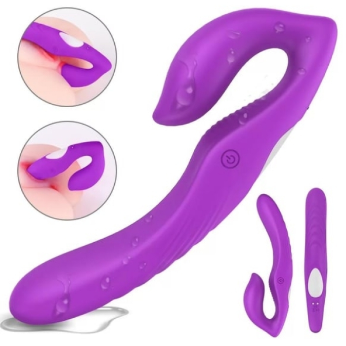 Censan Çift Titreşim Motorlu Strapless Giyilebilir Çift Taraflı Vibratör – 180° Bükülebilir, IPX7 Su Geçirmez