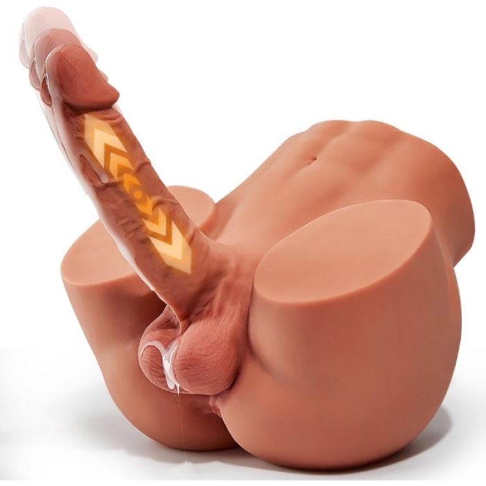 L-Join Gerçekçi İleri Geri Haraketli Titreşimli 5 Kg Kalça Vajina Dildo Mastürbatör