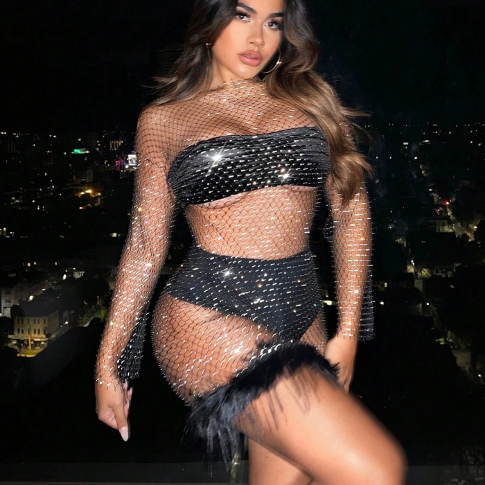 BÜYÜK BEDEN ELBİSE TÜYLÜ