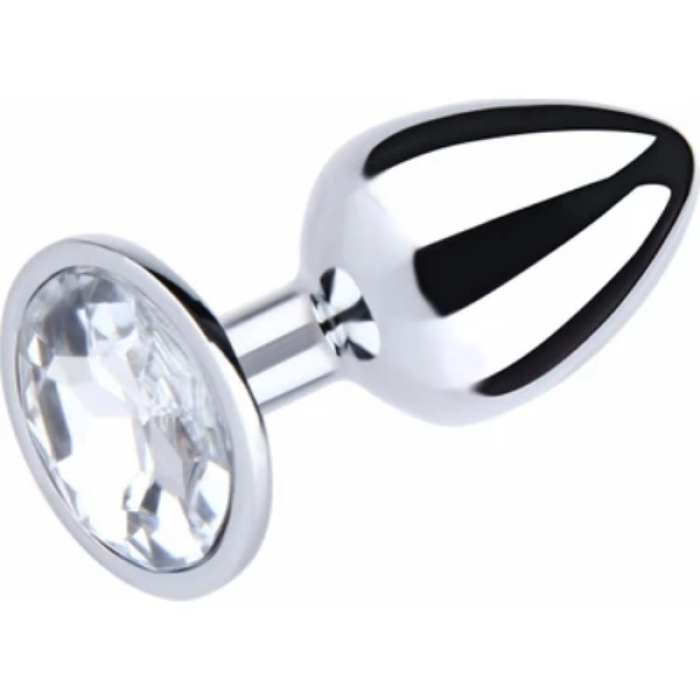 Paslanmaz Çelik Anal Plug Tıkaç Beyaz Taşlı