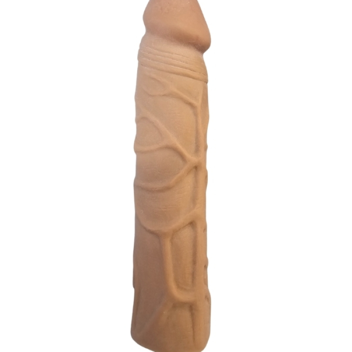 Gerçekçi Melez Penis Kılıfı Et Dokusunda 17 cm